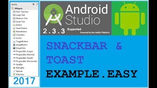 Android studio tutorial  Android snackbar example  Android toast example When to show toast [upl. by Ylle]