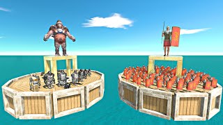 Romanus Coliseum Challenge  Mutant Primates vs Romanus Army  Animal Revolt Battle Simulator [upl. by Adev]