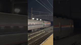 Four trains at Secaucus Junction Ft a Double Header on a very late Pennsylvanian [upl. by Matthus]