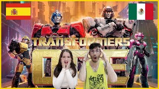 ESPAÑOLES REACCIONAN A DOBLAJE LATINO VS ESPAÑOL DE TRANSFORMERS ONE [upl. by Sabra]