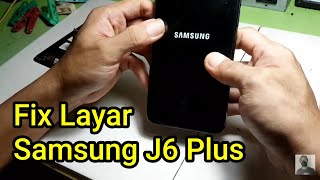 Cara memperbaiki layar lcd hp samsung galaxy j6 plus retak pecah  step by step lcd remove [upl. by Odranreb]