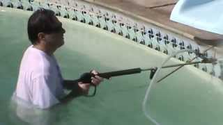 INSTRUCTION 22 Pool Tile Cleaning Demo 1 Mr Hard Water Pool Tile Cleaning Blast Kits [upl. by Orran]