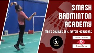 Mens Doubles Match  Highlights  Smash Badminton Academy  Bhimavaram  7989234220 [upl. by Yentnuoc]