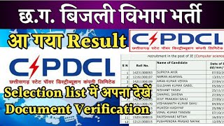 cspdcl result  csphcl result  cspdcl selection list  cspdcl je result 2022 [upl. by Venola]