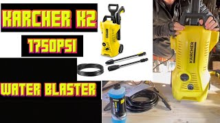 Karcher K2 1750 psi water blaster  unboxing and review [upl. by Darice]