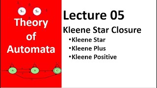 Kleene Star Closure  Kleene Plus  Kleene Positive in Theory of Automata Lecture 05  Full Course [upl. by Ael]