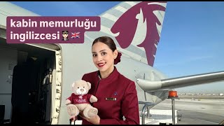 Kabin Memurluğu İngilizcesi  Cabin Crew English Kelime Bilgisi Vocabulary [upl. by Barbra]