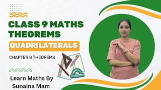 Class 9 Maths Chapter 8 Quadrilaterals Important Theorems  NCERT Maths  Parallelogram [upl. by Florin159]