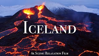 Iceland 4K  Scenic Relaxation Film With Calming Music [upl. by Htezil]