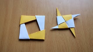 How to make an Origami Ninja Star  Square [upl. by Anaihr]