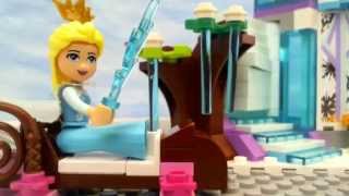 Lego Disney Frozen Elsa Ice Castle  Anna Olaf Stop Motion 41062 [upl. by Siahc497]