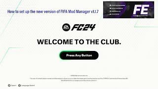 How to set up the new version of FIFA Mod Manager v117 [upl. by Nathanoj31]