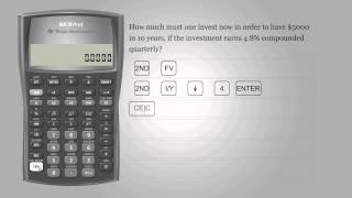 Present value – Texas Instruments BA II PLUS [upl. by Windsor617]