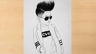 How to Draw a Boy Hairstyle Easy  Mens Haircut amp Hairstyle [upl. by Yrellam]