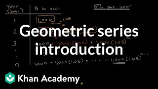 Geometric series introduction  Algebra 2  Khan Academy [upl. by Idoc]