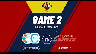 MSL FINAL  GAME 2  LIVE BROADCAST  Six Nations Chiefs vs Peterborough Lakers [upl. by Ave476]