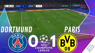 Últimos Minutos  PSG 01 Borussia Dortmund • Champions League 2324  Simulación de Video Juego [upl. by Ailed897]