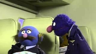 Classic Sesame Street Grover Flight Attendent Finds Something To Read [upl. by Inod829]