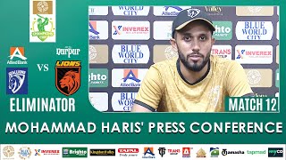 Mohammad Haris Press Conference  Stallions vs Lions  Match 12  Bahria Town Champions Cup  M2X1A [upl. by Leile83]