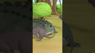 CROCODILE ATTACKING OTTERS 🐊  Leo the Wildlife Ranger  shorts education kids [upl. by Ellednahs249]