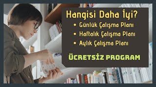 DERS ÇALIŞMA PROGRAMI   Günlük Haftalık Aylık   YKS  LGS  KPSS [upl. by Arda752]