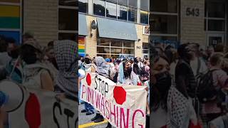 Toronto Pride Parade Blocked By Protestors amp Cancelled shorts Toronto PrideParade [upl. by Nabetse]