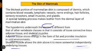 Skin Of Mammals Support and movement in VertebratesChapter 24 [upl. by Sedda241]