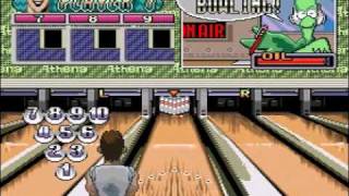 TAS Speed Run Snes  Super Bowling  Perfect Game 100 [upl. by Aihsenek]