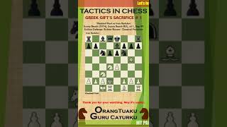 TACTICS IN CHESS GREEK GIFT’S SACRIFICE  1 [upl. by Enneles]