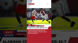 Alabama Crimson Tide Obliterates Mercer Bears  247 Trends  alabamafootball mercerbears ncaaf [upl. by Bronder]