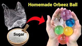 How to make orbeez with PlasticbagDIY colourful waterballsHomemade Crazy ballDiy Bouncy ballball [upl. by Trust]