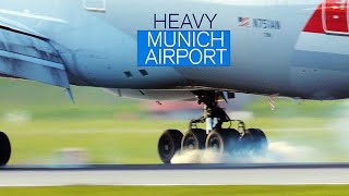 Heavy Aircrafts at Munich Airport  Plane Spotting 4K [upl. by Ailyt]