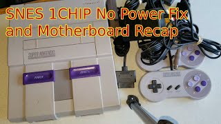 SNES 1CHIP no power repair and motherboard recap [upl. by Pearlman989]