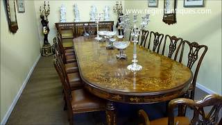 Victorian Marquetry Extendable Walnut Dining Table [upl. by Krongold35]