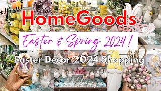 HOMEGOODS EASTER 2024  EASTER amp SPRING DECOR SHOP WITH ME [upl. by Anikal]