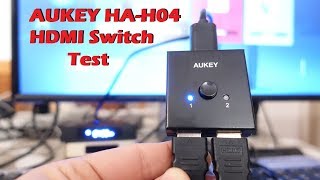 AUKEY HAH04 HDMI Switch Bidirectional 2 Input to 1 Output Test Video [upl. by Philipines]