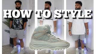 HOW TO STYLE YEEZY DESERT BOOTS  SIZING amp ON FOOT REVIEW [upl. by Miarzim]