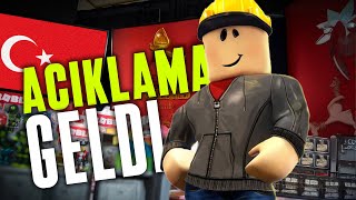 ROBLOXTAN AÇIKLAMA GELDİ sonunda [upl. by Aihsenek36]