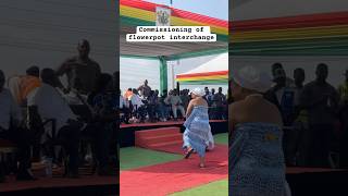 Prez Akufo Addo commissions flowerpot interchange music politics highway eastlegon [upl. by Pytlik]