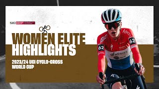 Hoogerheide  Women Elite Highlights  202324 UCI Cyclocross World Cup [upl. by Aicnelav938]