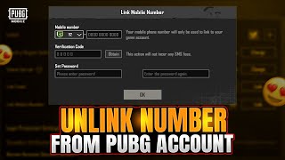 How To Unlink Number From Pubg Mobile  Number Link Remove From PUBG Account  PUBGM [upl. by Sacul]