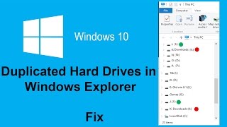 Duplicated Hard drives in Windows Explorer  Windows 10 Fix [upl. by Kneeland293]