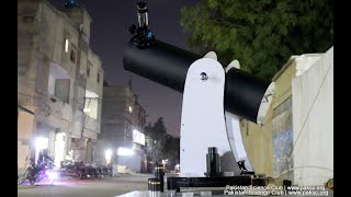 6inch Newtonian Reflector Astronomical Telescope collimation and live moon view  Made in Pakistan [upl. by Amihc]