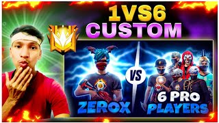 zerox ff vs 6 pro player custom gameplay  zerox ff free fire gameplay freefire💪💪 zeroxff [upl. by Leandra946]