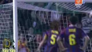 FC Barcelona Vs Racing de Santander 41 All Goals amp Highlights 22092009 [upl. by Ajna]