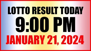 Lotto Result Today 9pm Draw January 21 2024 Swertres Ez2 Pcso [upl. by Yenahteb612]