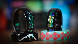 Making Custom Resin Core Inlay Rings using Dichrolam amp Opal [upl. by Oswald598]