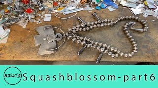 Making a Squash Blossom necklacepart 6 [upl. by Billie]