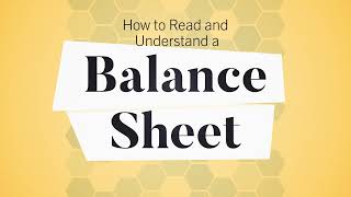 How to Read and Understand a Balance Sheet  Business Explained [upl. by Haelem]