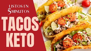 CENA KETO en 5 MINUTOS  TACOS KETO SIN GLUTEN  Receta Keto con Laura [upl. by Trainor936]